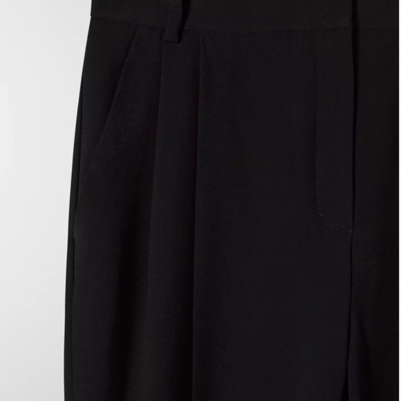 ARITZIA Babaton Cohen Cropped Pleated Pants Black Size 0 - Picture 5 of 9